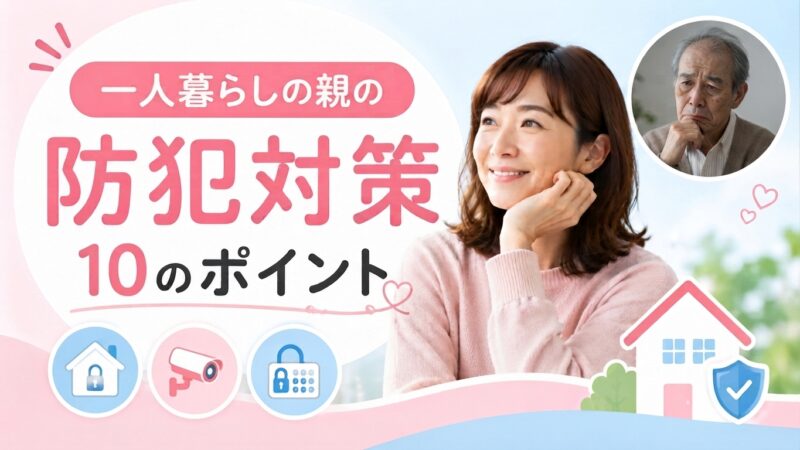 一人暮らしの親の防犯対策｜家族が確認したい10のポイント